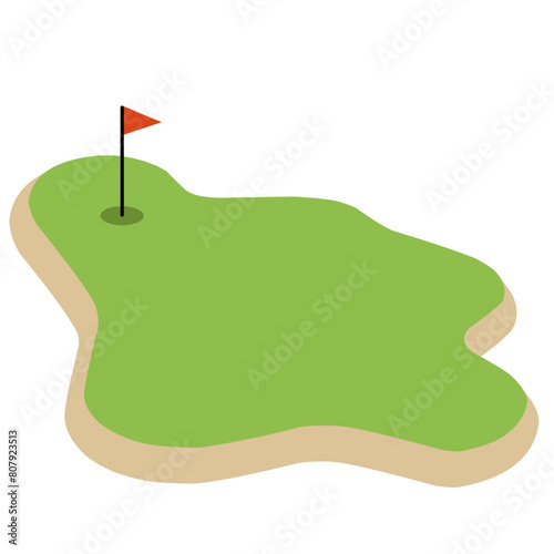 Golf Course Illustration