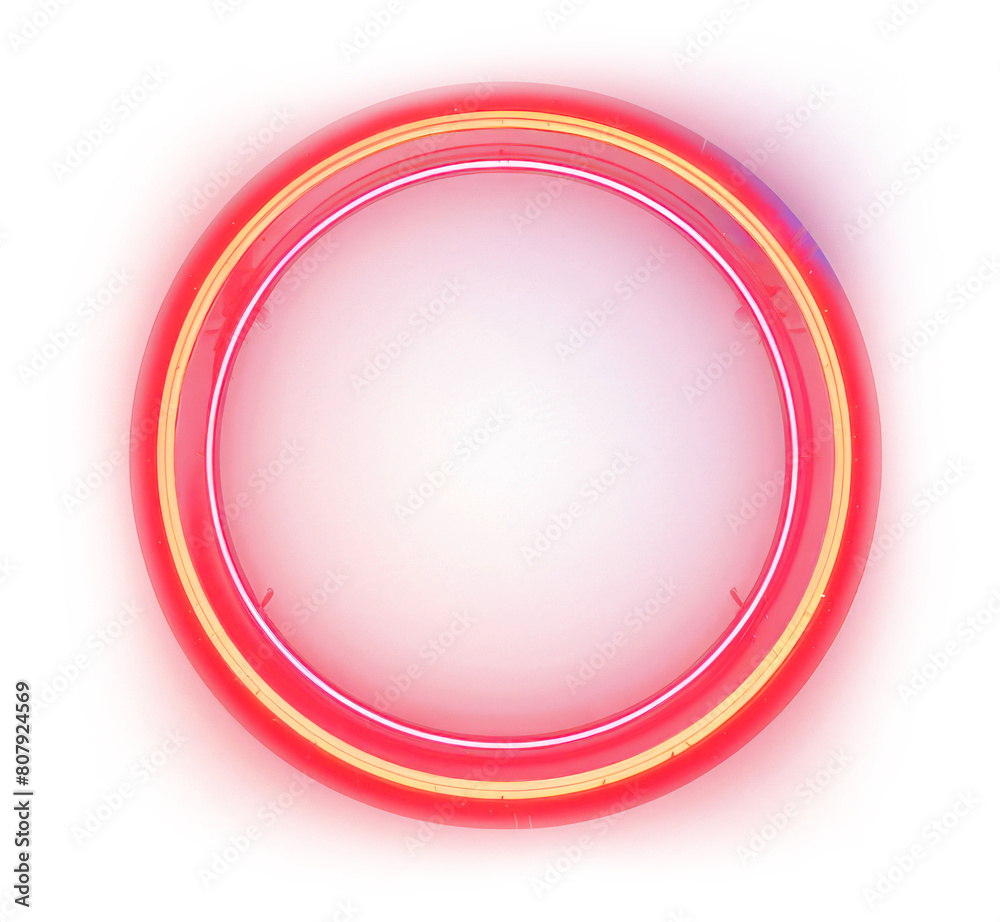 Obraz premium PNG Circle light neon technology.