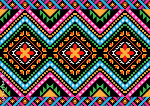 Native geometric pattern vector vintage style colorful  graphic design for clothing  home decoration  carpet  fabric  print.