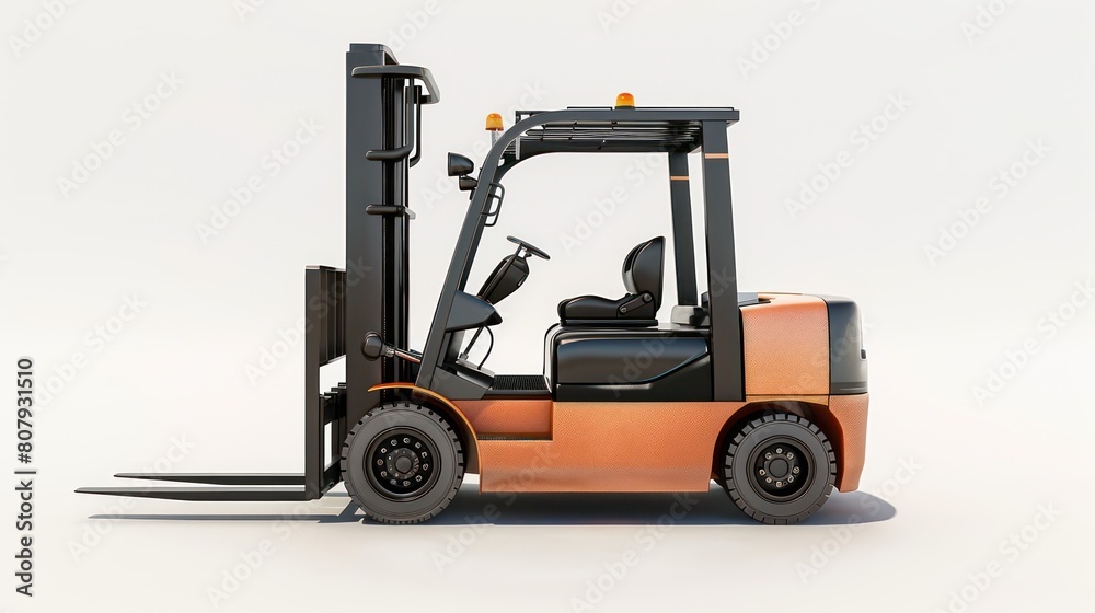 forklift warehouse work at white background forklift warehouse work at white background