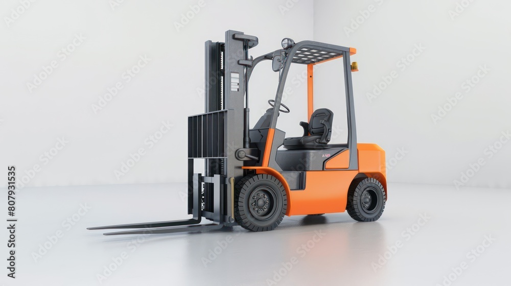forklift warehouse work at white background forklift warehouse work at white background