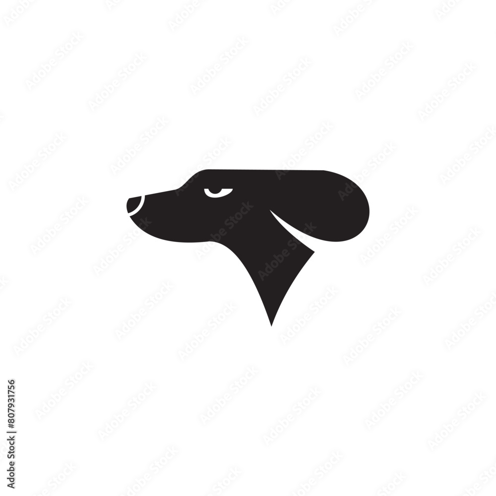 Obraz premium dog logo line art template