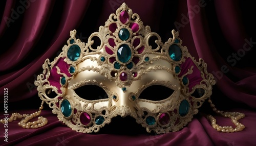 A regal mask inspired by royalty featuring rich v upscaled 2