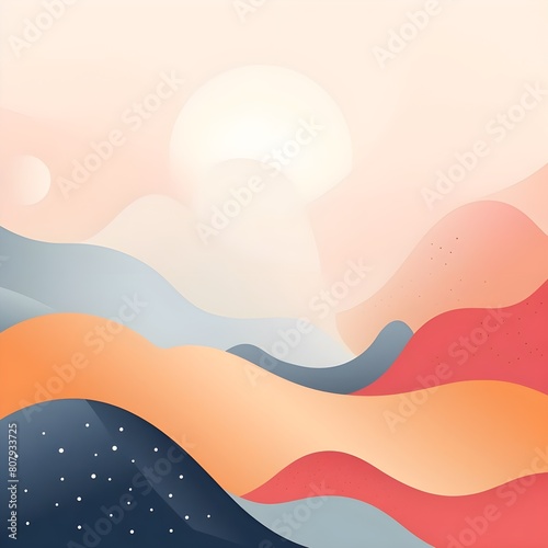 Mountain background vector. Minimal landscape art line art texture. Abstract art wallpaper for prints, Art Decoration, wall arts and canvas prints.
