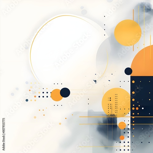 Pattern of lines circles and dots in the style of natural shapes, playful animation, minimalistic picture created by artificial intelligence. Abstract geometric pattern background.