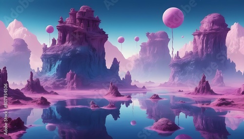 A surreal dreamscape with floating islands and sur upscaled 2