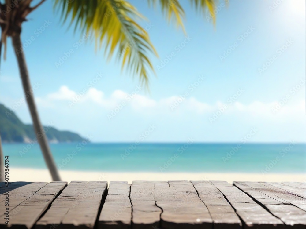 Fototapeta premium beach with wooden pier