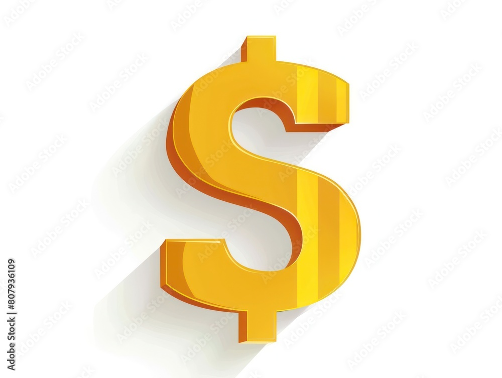 gold dollar sign, 3d, white background gold dollar sign, 3d, white background