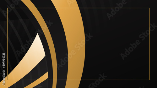 Dark black background with golden lines textured.