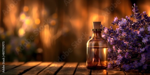 Still life of small bottles of lavender Bach flower remedies. Concept Still Life Photography, Small Bottles, Lavender Remedies, Bach Flower Remedies