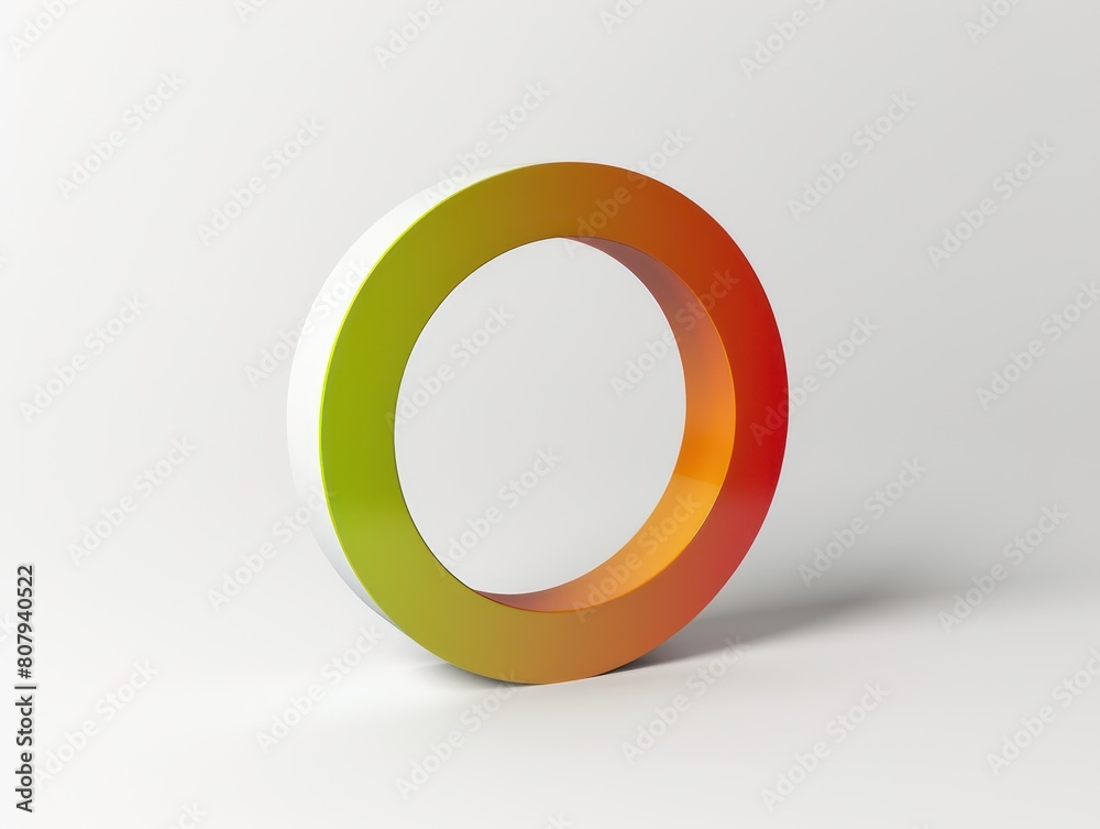 O letter, logo icon, color, white background O letter, logo icon, color, white background