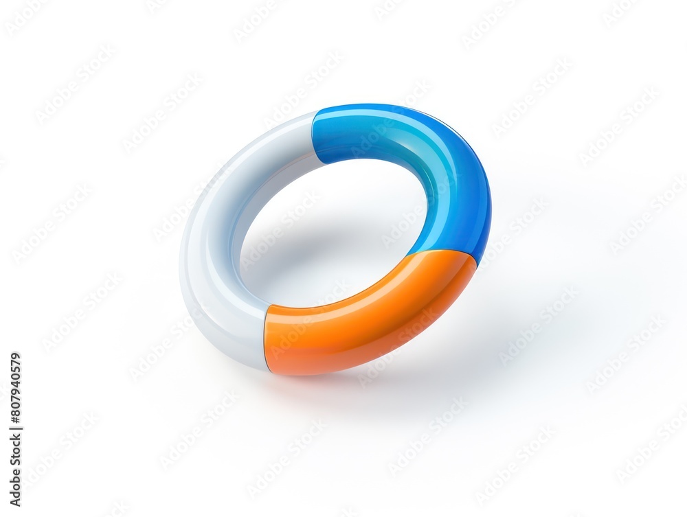 O letter, logo icon, color, white background O letter, logo icon, color, white background