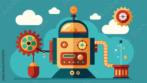 With its steampunkinspired design the Rational Thinking Machine evokes a sense of nostalgia while still being at the forefront of rational thought.. Vector illustration