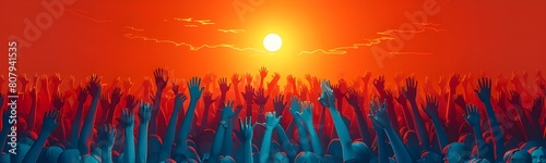 Raised hands, Protest, valence, bullying, support, crime.