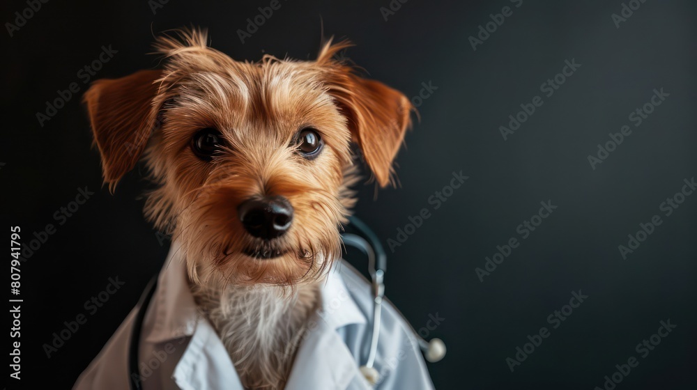 little dog in a doctors outfit little dog in a doctors outfit