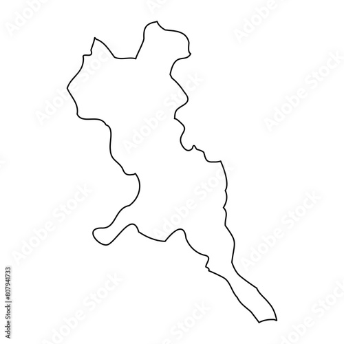 District 6 map, administrative division of Malta. Vector illustration.