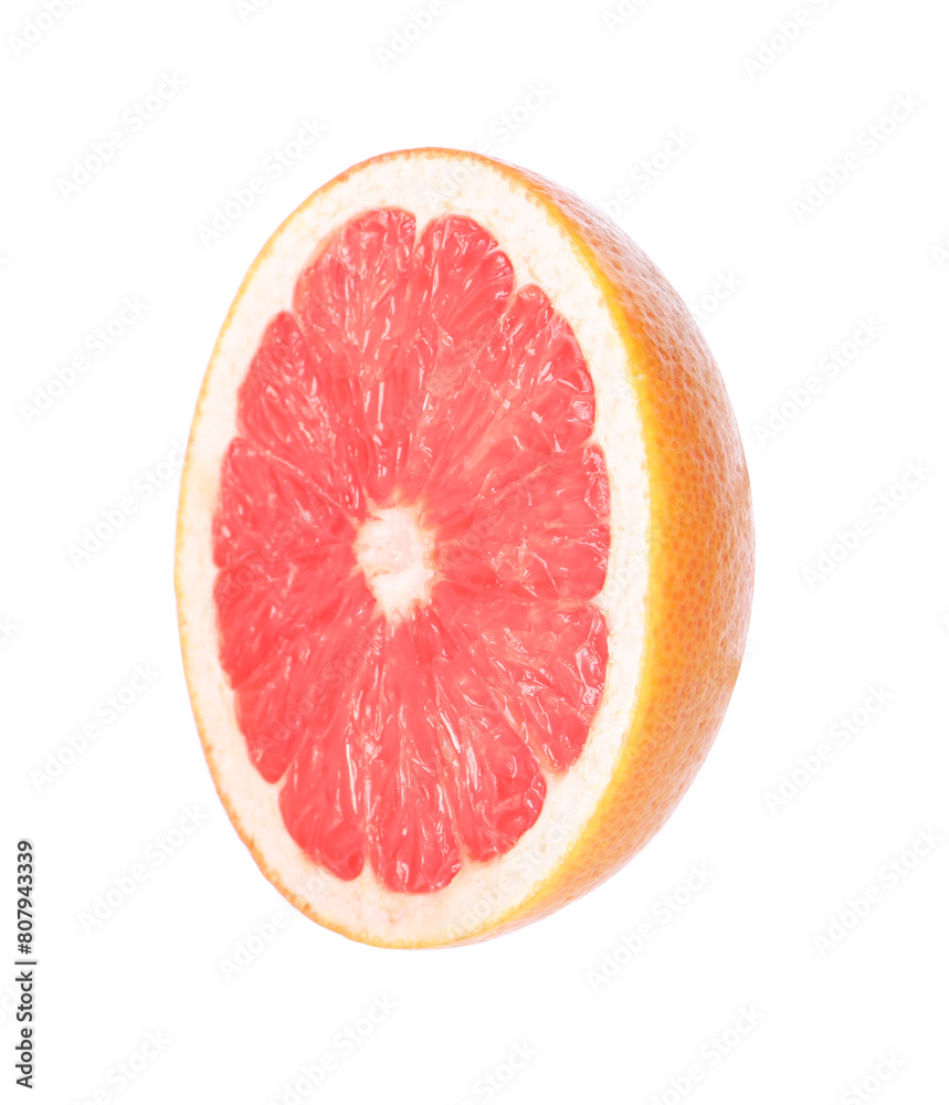 Citrus fruit. Sliced fresh ripe grapefruit isolated on white Citrus fruit. Sliced fresh ripe grapefruit isolated on white