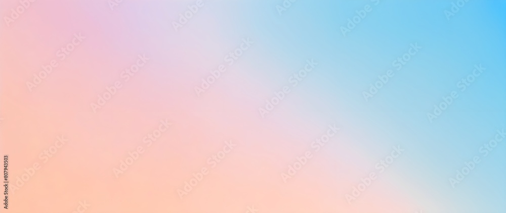 Peach fuzz and light blue gradient texture background. Soft and smooth apricot color transition with empty space. Trendy 2024.