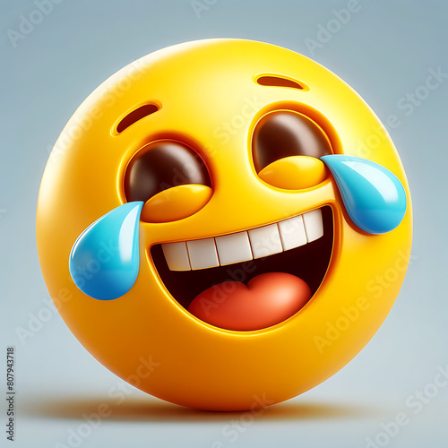  Emoji ROFL 3-D, fou rire aux larmes,  photo