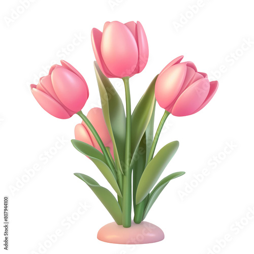 pink tulips in vase