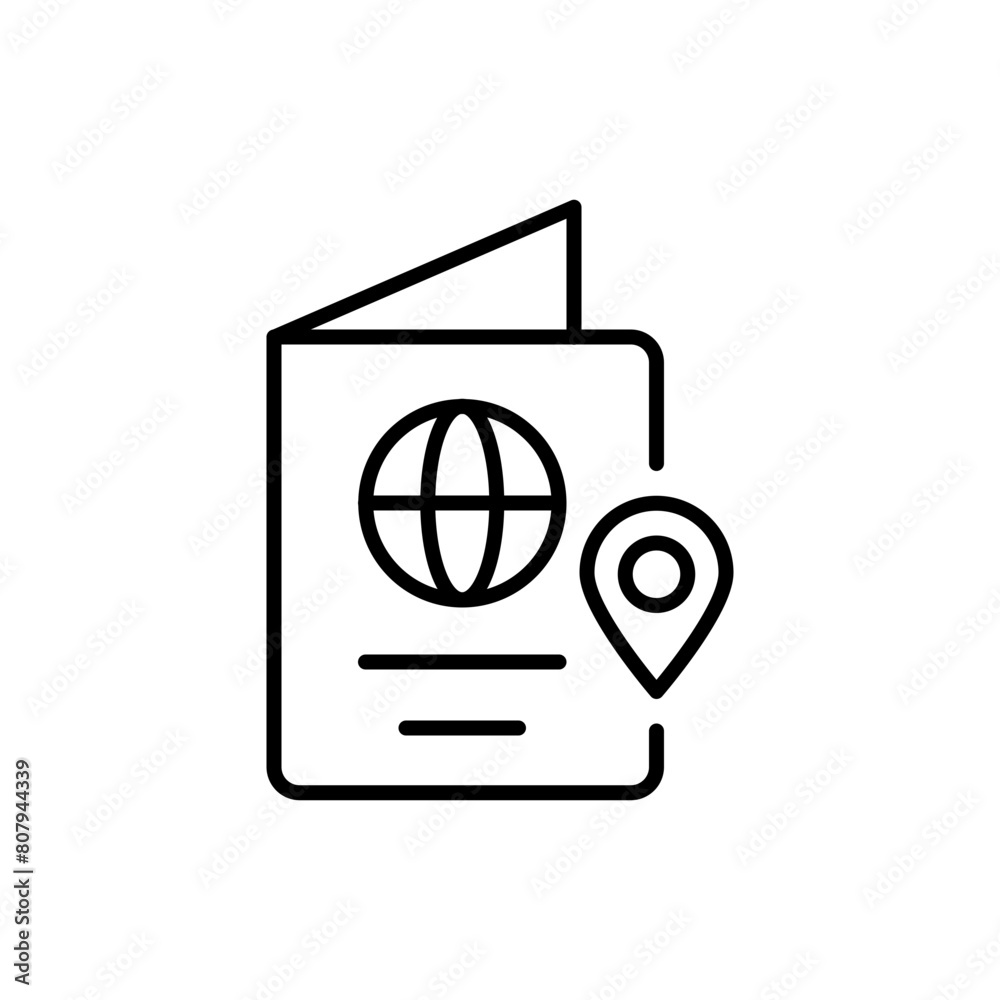 Passport outline icons, minimalist vector illustration ,simple transparent graphic element .Isolated on white background Passport outline icons, minimalist vector illustration ,simple transparent graphic element .Isolated on white background