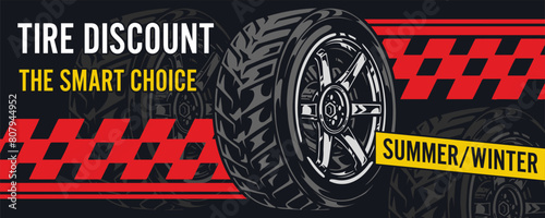 Replacing car tires sticker colorful