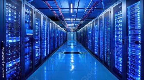 blue computer room, super computer clusters