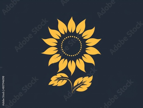 sunflower icon logo design