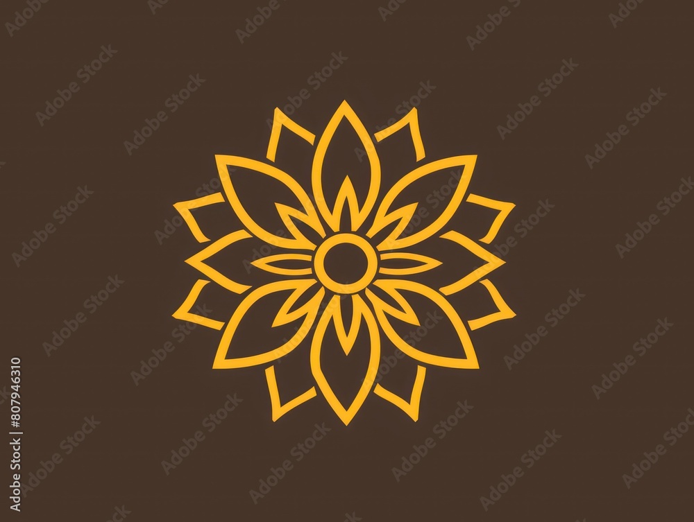 Fototapeta premium sunflower icon logo design