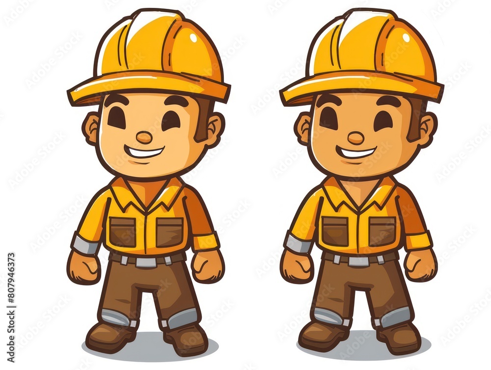 builder mascot with construction hat builder mascot with construction hat
