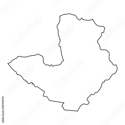 District 7 map  administrative division of Malta. Vector illustration.