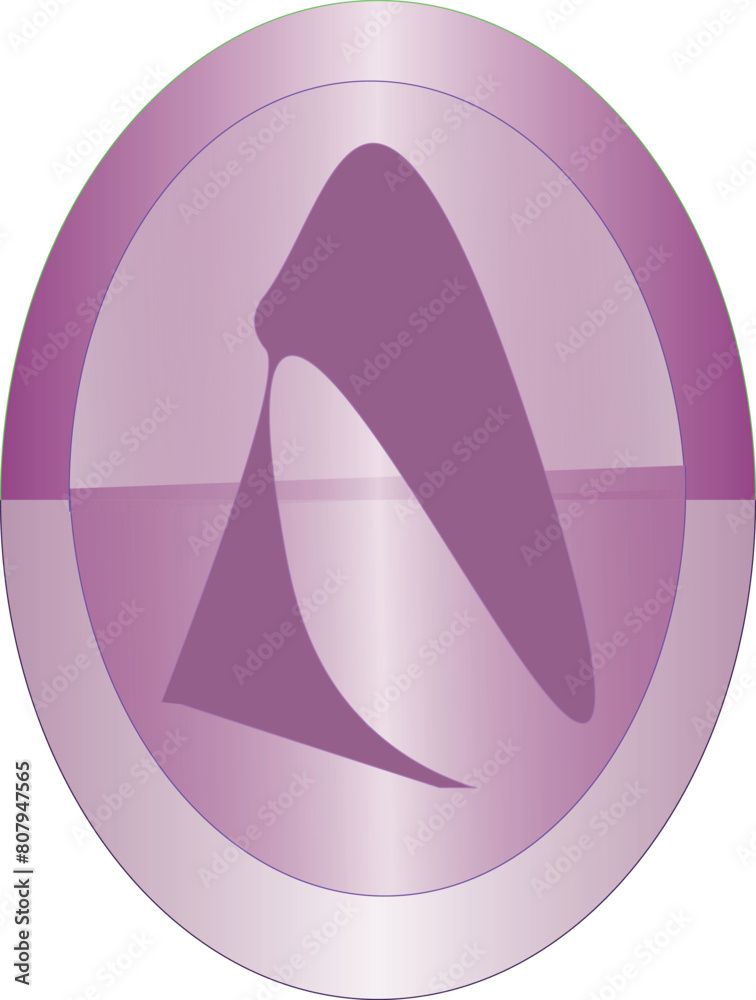 illustration of a pink icon