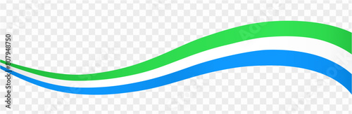 Photos Sierra Leone flag wave isolated on png or transparent background vector illustration