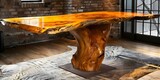 Table base crafted from repurposed materials like driftwood or salvaged metal. Concept Repurposed Materials, Driftwood Base, Salvaged Metal, Eco-Friendly Design
