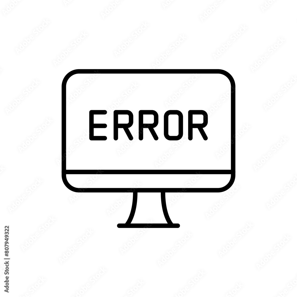 Error device outline icons, minimalist vector illustration ,simple transparent graphic element .Isolated on white background Error device outline icons, minimalist vector illustration ,simple transparent graphic element .Isolated on white background