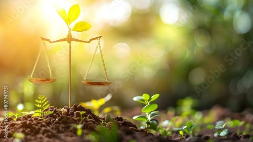 Law and justice for environmental protection and green investments in legal practices. Concept Environmental Law, Green Investments, Legal Practices, Sustainability, Climate Justice photo