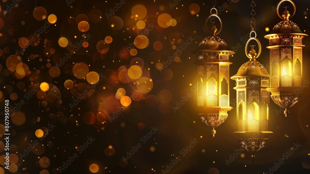This is a modern background with a 3D gold Ramadan islam lantern. Detailed realistic decoration with a fanoo, muslim ornament and crescent. Arabic traditional object for diwali celebration and This is a modern background with a 3D gold Ramadan islam lantern. Detailed realistic decoration with a fanoo, muslim ornament and crescent. Arabic traditional object for diwali celebration and