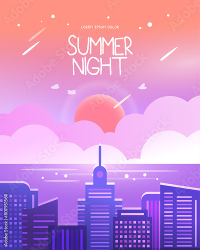 Cool Summer Night Shopping Event Template