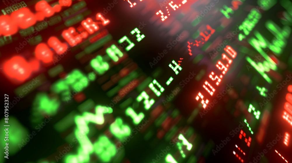 red led display
Dynamic Stock Market Ticker Displaying Real-time Updates