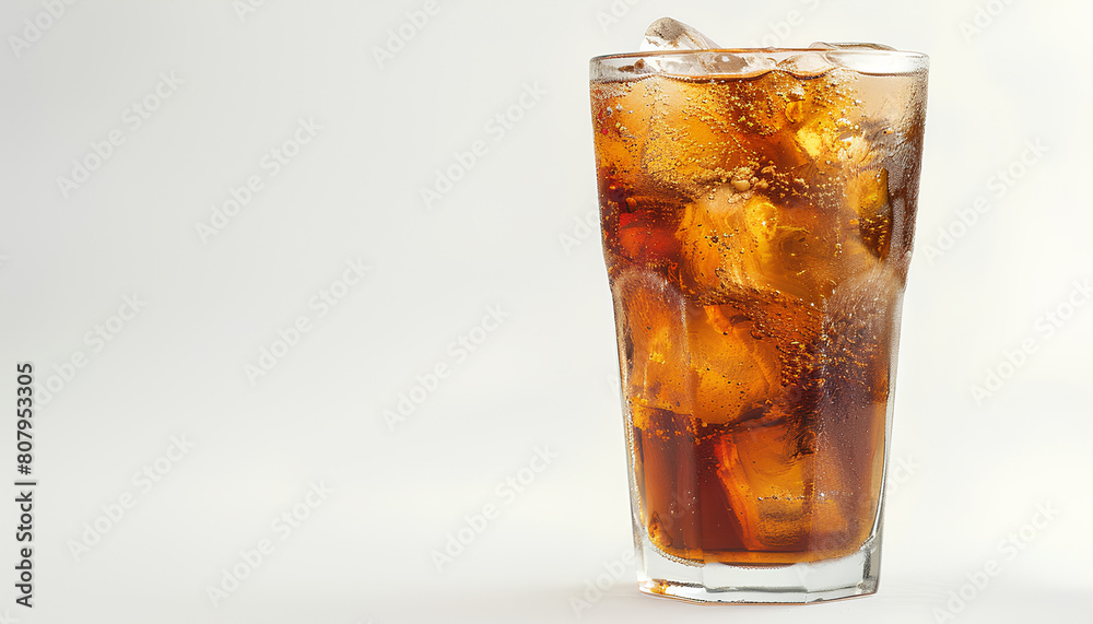 Glass of ice tea on white background Glass of ice tea on white background