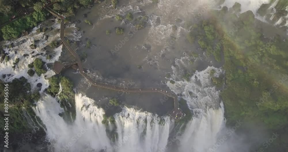 Drone Cataratas Foz do Iguaçu Água Quedas Natureza Brasil Paraná Turismo Aventura Paisagem Espetáculo Vista Aérea Rio Iguaçu Floresta Parque Nacional Fronteira Maravilha Natural Vista Panorâmica Super