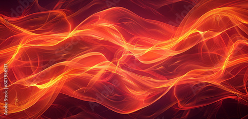 Electric orange-red waves styled as abstract flames ideal for a vibrant energetic background