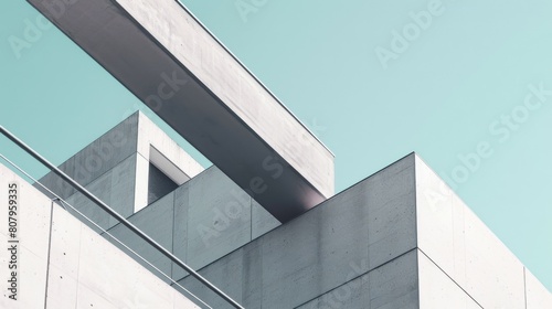 Elegant Minimalist Abstract Wallpaper Featuring Modernist Architecture with Clean Lines and Geometric Shapes  Captured in Muted Tones for a Soothing Widescreen Display