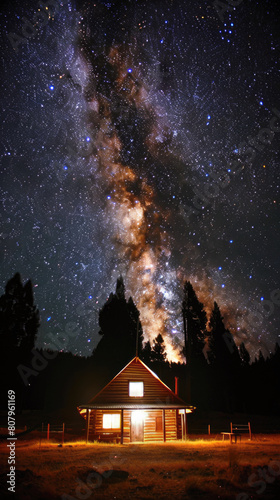 Campsites for stargazing, the milky way visible in the night sky.