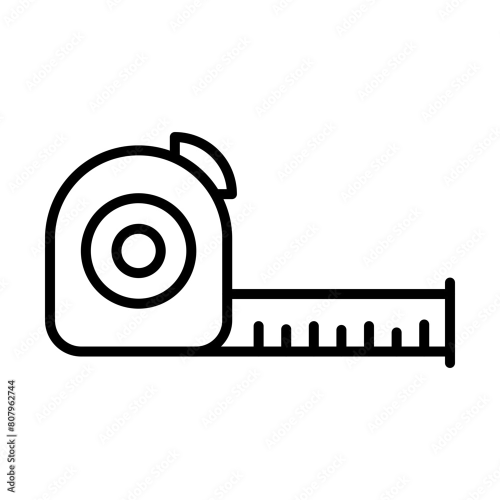 Measure tape line icon Measure tape line icon