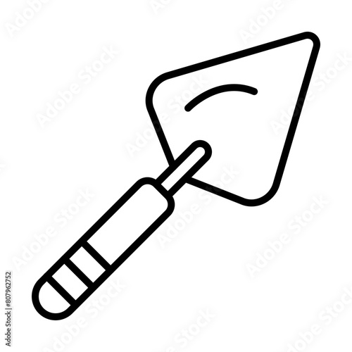 Trowel line icon