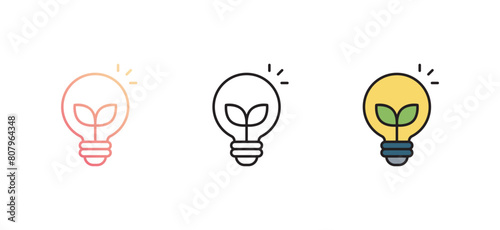 Bulb icon design with white background stock illustration