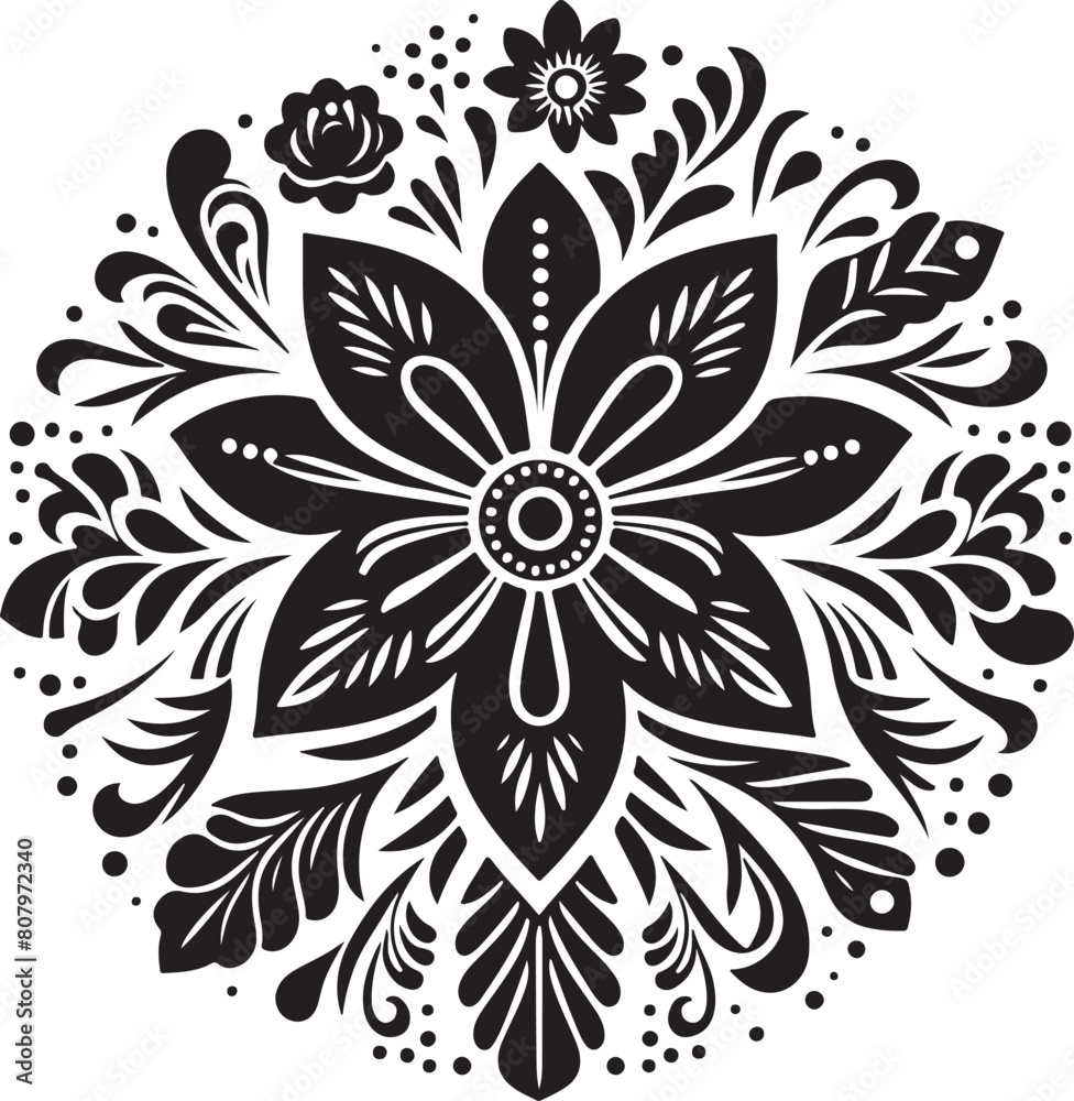 Flower Silhouette Vector Illustration