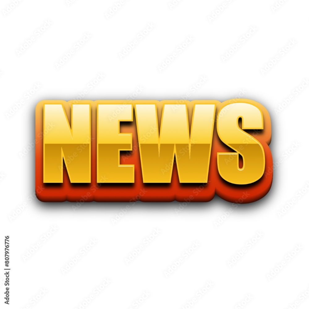 3D News text poster art 3D News text poster art