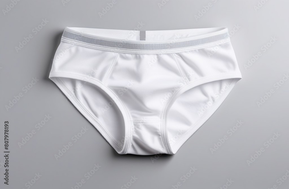 White men's briefs on a white background White men's briefs on a white background